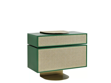 NYNY - Wooden and woven cane chest of drawers by Wiener GTV Design - view 3
